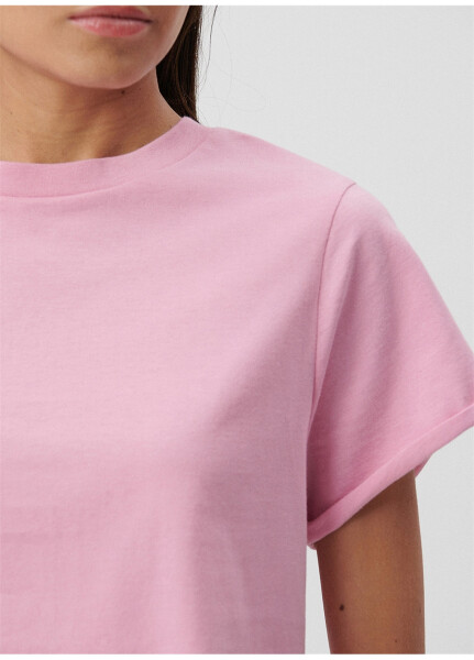 Blue Polo Neck Pink Women's T-Shirt M168220-71064-ROUND NECK SHORT SLEEVE - 14