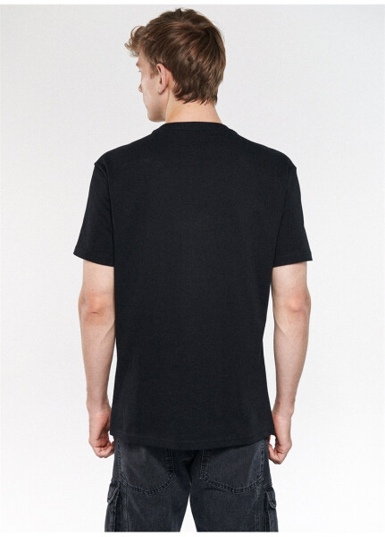 Blue Polo Neck Plain Black Men's T-Shirt 066249-900 SHORT SLEEVE T-SHIRT Black - 10