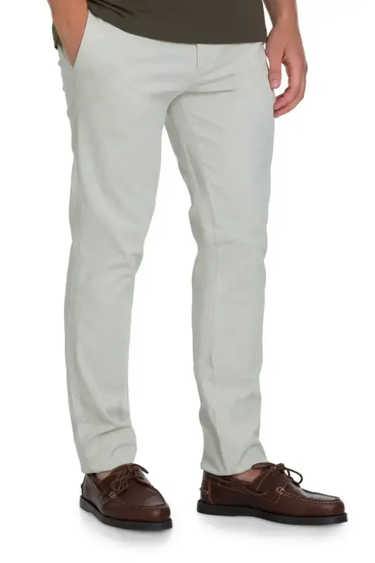 Blue Regular Fit Canvas Trousers with Side Pockets-Blue - 3