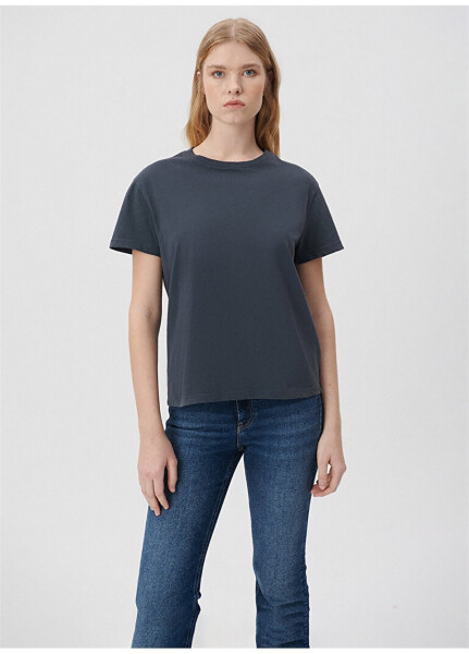 Blue Round Neck Blue Women's T-Shirt M1600955-70726 ROUND NECK T-SHIRT - 9