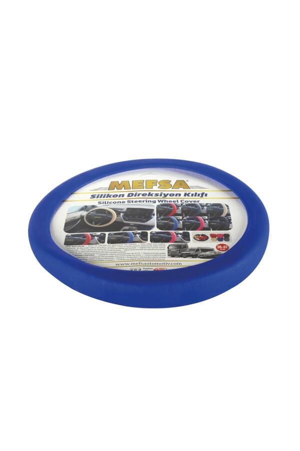 Blue Silicone Steering Wheel Cover - 2