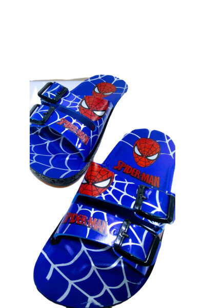 Blue Spiderman Slippers for Boys - 44