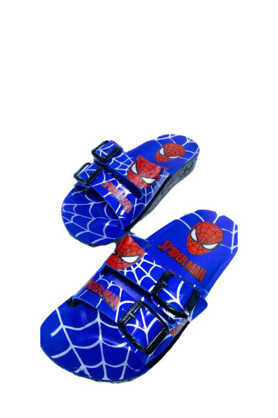 Blue Spiderman Slippers for Boys - 45