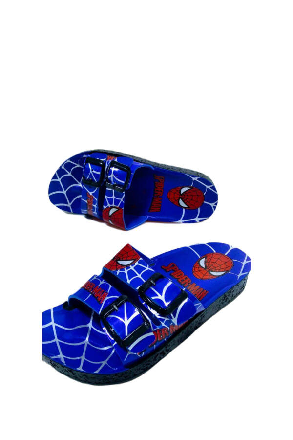 Blue Spiderman Slippers for Boys - 36