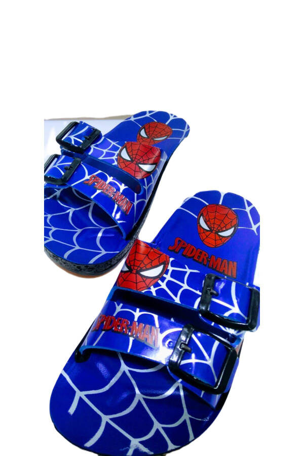 Blue Spiderman Slippers for Boys - 37