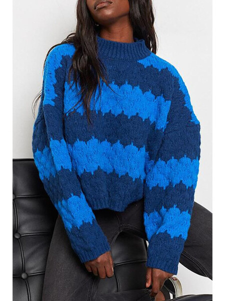 Blue Sweater MG1205 - LC WAIKIKI (1)