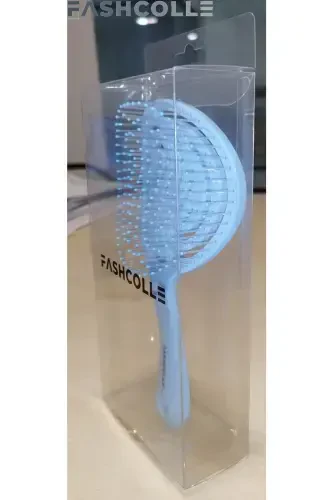 Blue Three-Dimensional Oval Hair Brush-Blue - 5