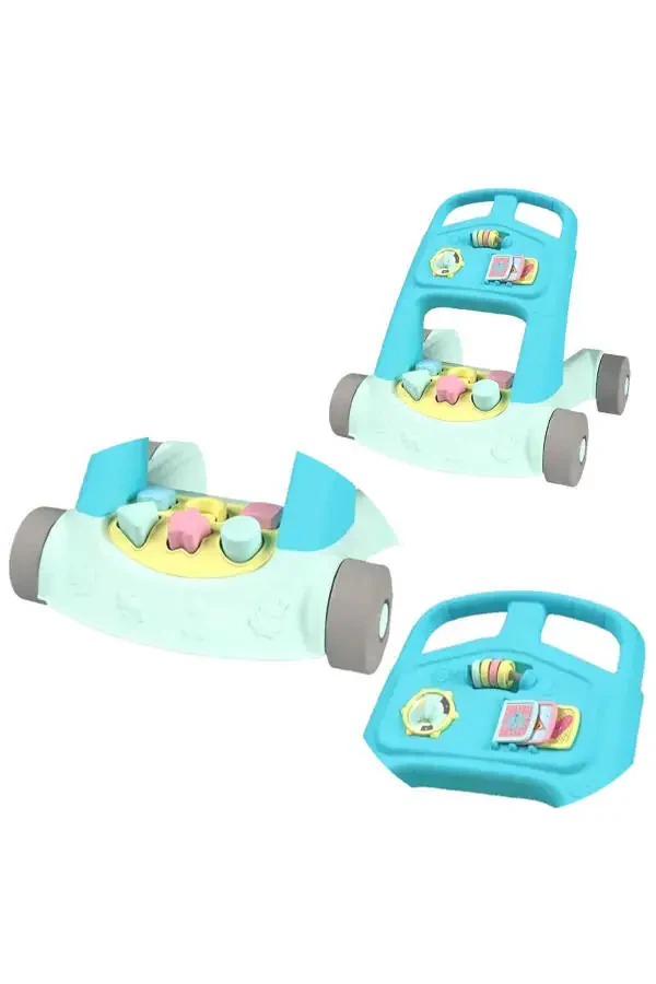 Blue Toy Activity Walker-Walking Buddy 41x41x44 Cm Pushcart - 2