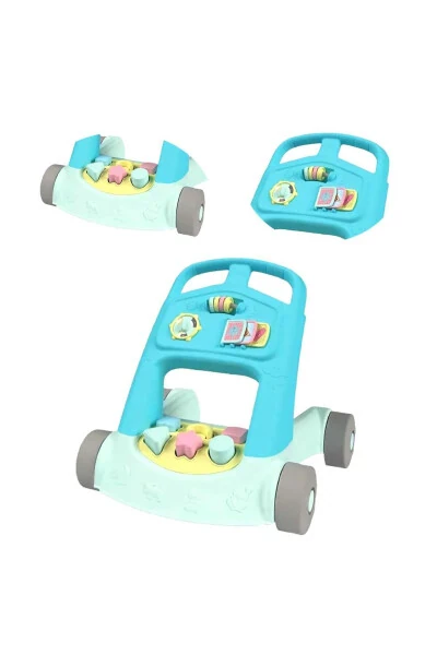 Blue Toy Activity Walker-Walking Buddy 41x41x44 Cm Pushcart - 3