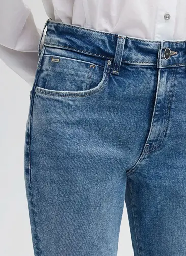 Blue VIOLA Mid GOLD VINTAG Dark Blue Women Denim Pant M101048-84417 - 4