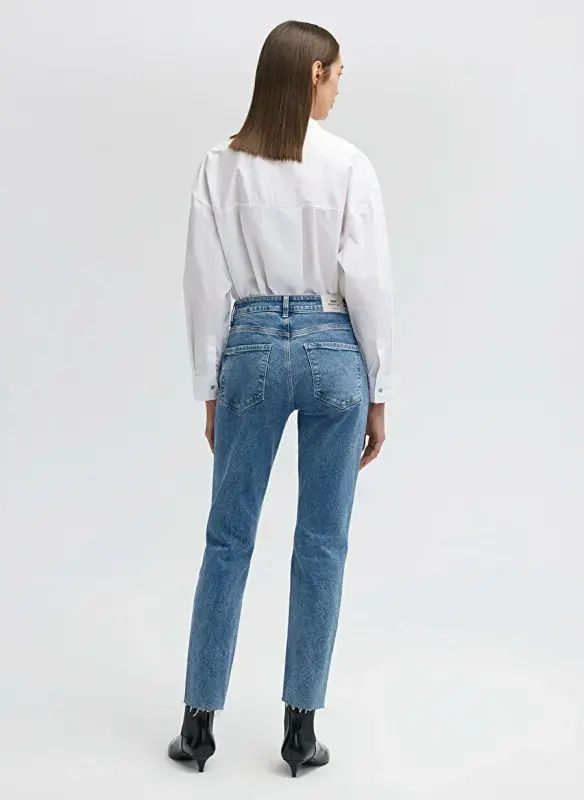 Blue VIOLA Mid GOLD VINTAG Dark Blue Women Denim Pant M101048-84417 - 6