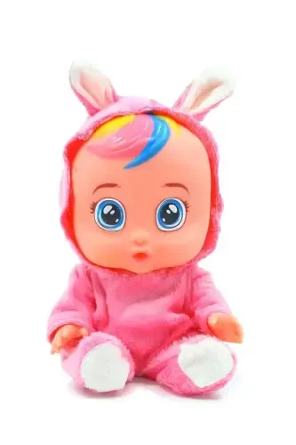Blue White And Pink Color Crying And Talking Flesh Baby-Pink - GLOBAL TOYS (1)