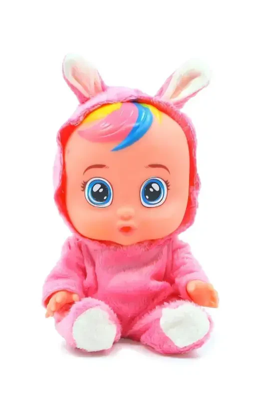 Blue White And Pink Color Crying And Talking Flesh Baby-Pink - 2