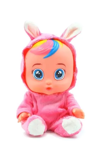 Blue White And Pink Color Crying And Talking Flesh Baby-Pink - GLOBAL TOYS (1)