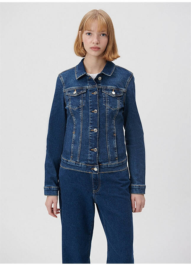 Blue Women's Denim Jacket 1113632061 - 9