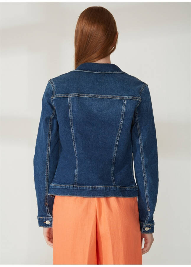 Blue Women's Denim Jacket 1113632061 - 11