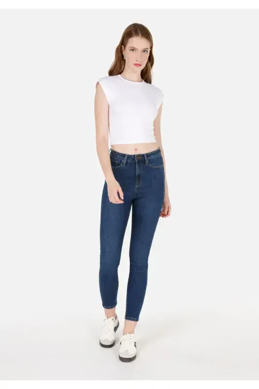 Blue women's pants - COLIN’S