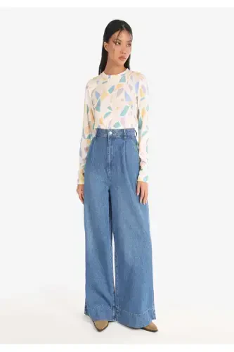 Blue women's pants - 1