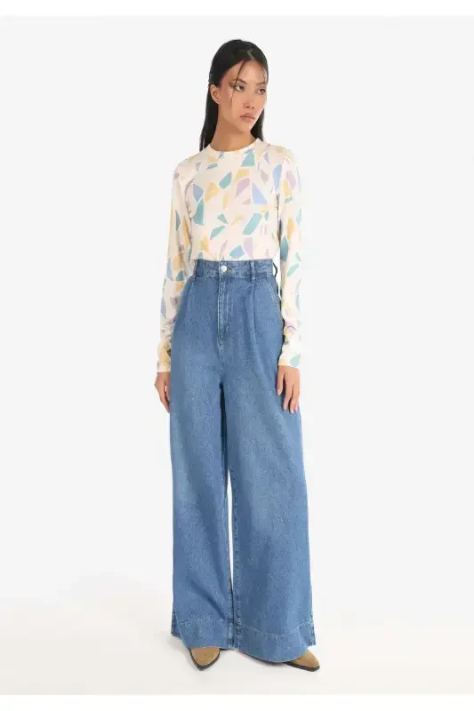 Blue women's pants - 1