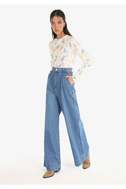 Blue women's pants - 3