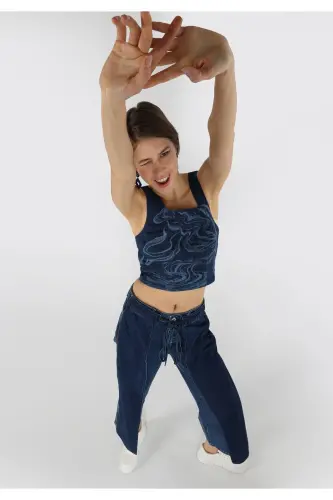 Blue women's shirt - 1