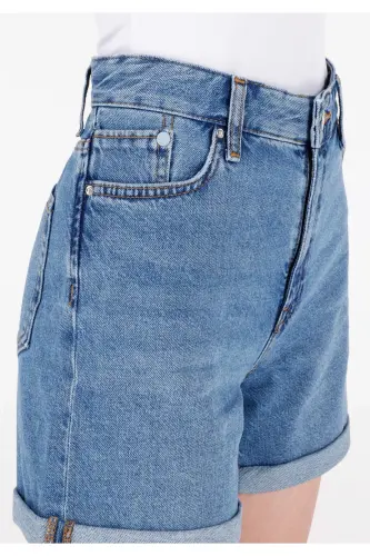 Blue women's shorts - 5