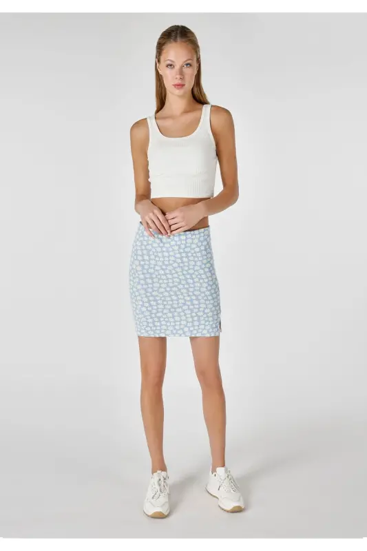 Blue women's skirt - 1