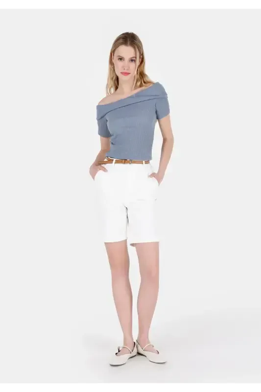 Blue Women's T-shirt Short Sleeve - 3