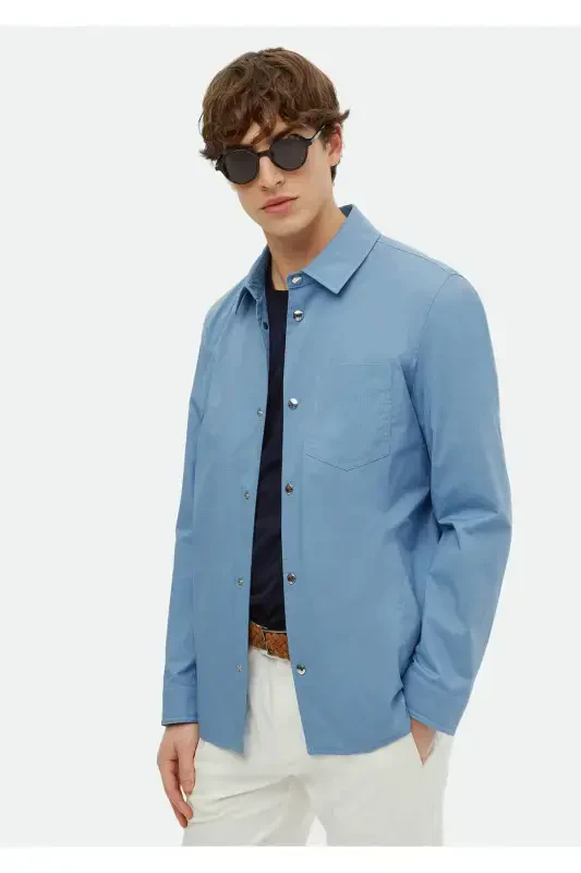 Blue Woven Jacket - 1