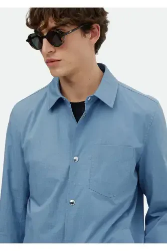 Blue Woven Jacket - 3