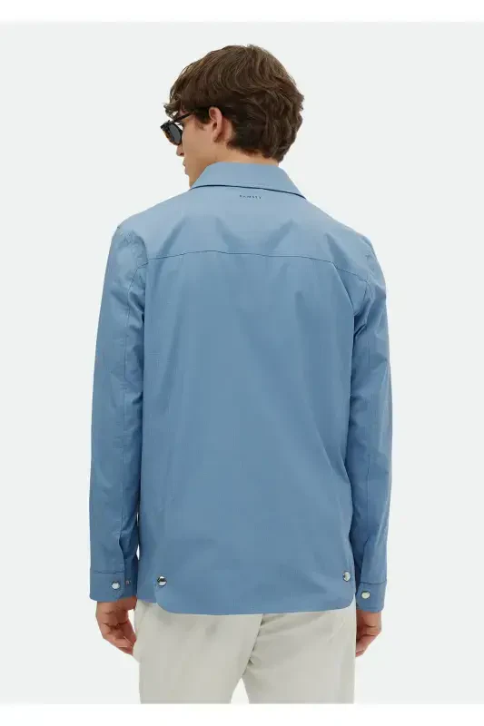 Blue Woven Jacket - 5