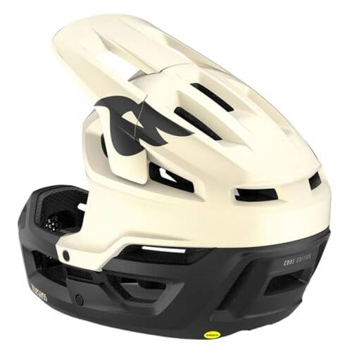 Bluegrass Vanguard Core MIPS Full Face Bicycle Helmet | Multiple Sizes | Multiple Colors (Black/White, Medium), White/Black - 4