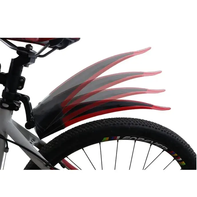 BlueSunshine Adjustable Road Mountain Bike Bicycle Cycling Tire Front/Rear Mud Guards Mudguard Fenders Set (Green + Black) - 6
