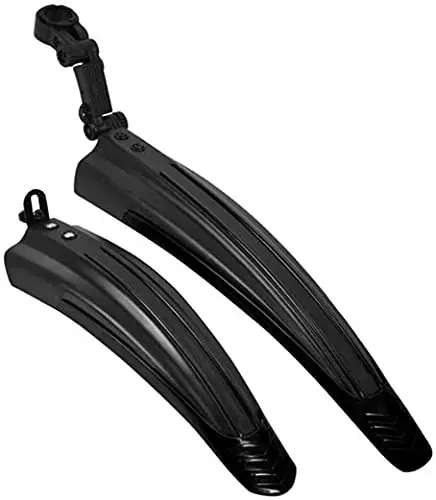 BlueSunshine Adjustable Road Mountain Bike Bicycle Cycling Tire Front/Rear Mud Guards Mudguard Fenders Set (All Black) - 1