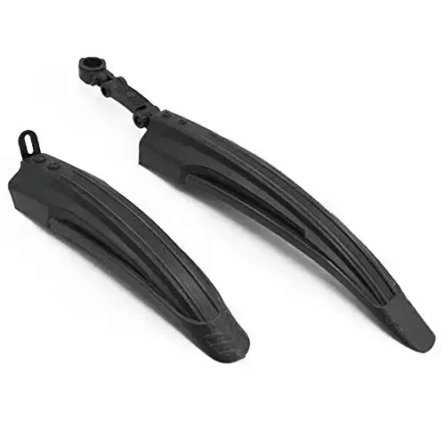 BlueSunshine Adjustable Road Mountain Bike Bicycle Cycling Tire Front/Rear Mud Guards Mudguard Fenders Set (All Black) - WIROJ (1)