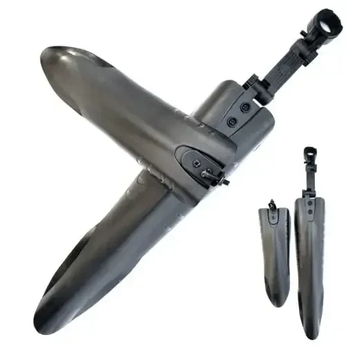 BlueSunshine sozlanadigan yo'l tog' velosiped velosiped shinalari old/orqa loy qo'riqlash moslamalari to'plami (qora) 