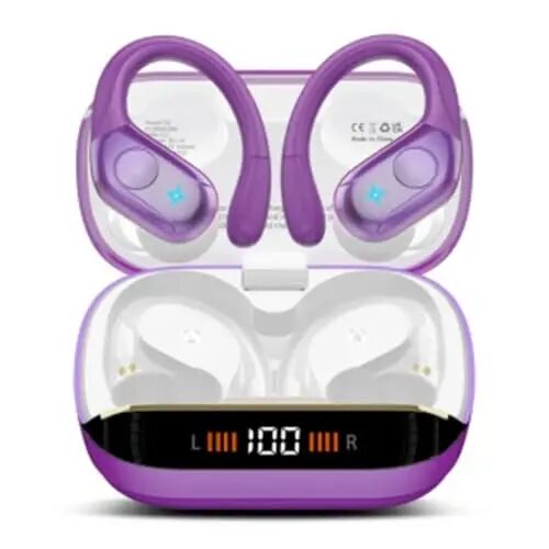 Bluetooth 5.4 Headphones Wireless Earbuds Sports, 75Hrs Bass Hi-Fi Stereo | Over Ear Buds with Earhook, ENC Noise Cancelling Headset, IP-X7 Waterproof Earphones for Running Workout Gym Android iOS - Ltinist