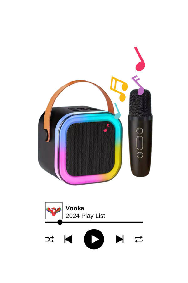 Bluetooth-динамик, динамик для вечеринок, караоке-микрофон - 1
