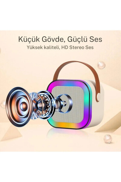 Bluetooth-динамик, динамик для вечеринок, караоке-микрофон - 7