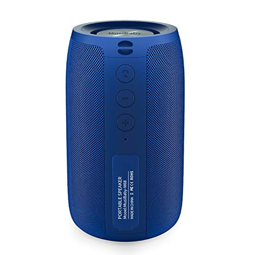 Bluetooth Karnay, MusiBaby Simsiz, Su o'tkazmaydigan, Tashqi, Ko'chma Karnay, Ikkita Juftlashtirish, Baland Stereo, Kuchli Bas, 1500 daqiqa O'ynash Vaqti Simsiz Karnay Uy, iPhone, Partiya, Sovg'alar uchun (Moviy) - MUSIBADY