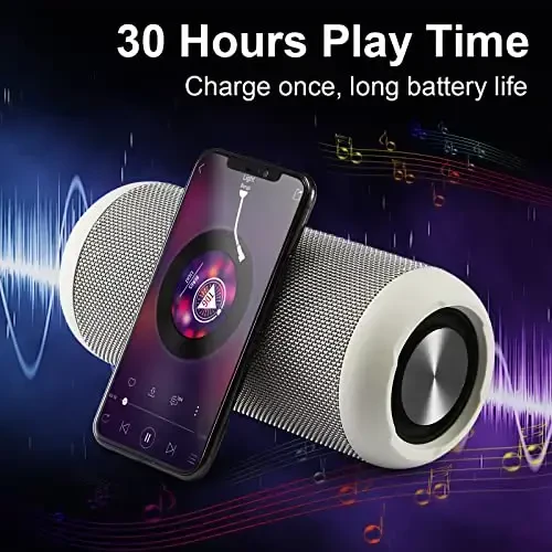 Bluetooth karnaylari, 30W Portativ Karnay Baland Stereo Ovoz, Boy Bass IP67 Suvga chidamli, 30+ Soat Ijro vaqti, O'rnatilgan Mikrafon, TF, AUX, Dush, Hovuz, Kecha, Sayohat, Tashqi uchun FM bilan simsiz karnay - 3