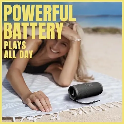 Bluetooth-колонка OontZ Cylinder, портативная беспроводная Bluetooth-колонка 5.0, 14 Вт, дальность действия Bluetooth до 100 футов, водонепроницаемая громкая портативная Bluetooth-колонка IPX7 - CAMBRIDGE SOUNDWORKS (1)