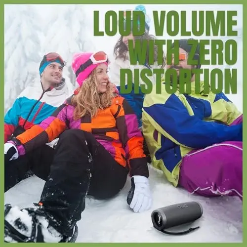 Bluetooth-колонка OontZ Cylinder, портативная беспроводная Bluetooth-колонка 5.0, 14 Вт, дальность действия Bluetooth до 100 футов, водонепроницаемая громкая портативная Bluetooth-колонка IPX7 - 3