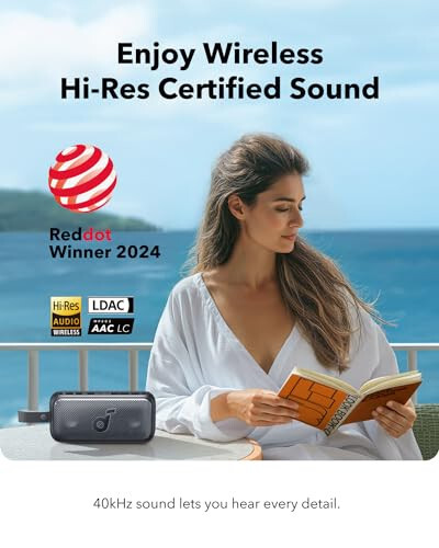 Bluetooth-колонка Soundcore Motion 300, Беспроводная портативная колонка Hi-Res с BassUp, Влагозащищенная колонка IPX7 для улицы, Bluetooth 5.3, 30 Вт стереозвук, 13 часов автономной работы для дома, душа и путешествий - 8