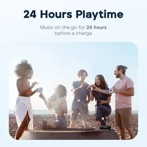 Bluetooth-колонка Tribit, XSound Go с мощным звуком 16 Вт и глубокими басами, 24 часа воспроизведения, водонепроницаемая IPX7, Bluetooth 5.0 TWS сопряжение портативной беспроводной колонки для дома, улицы (обновленная) - 3