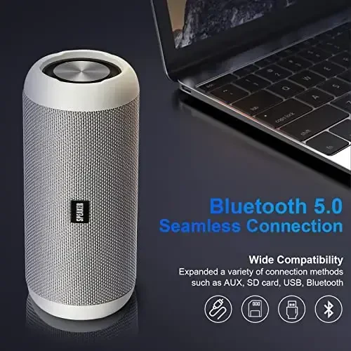 Bluetooth-колонки, 30 Вт, портативная колонка с громким стереозвуком, насыщенные басы, водонепроницаемость IP67, 30+ часов воспроизведения, встроенный микрофон, беспроводная колонка с TF, AUX, FM для душа, бассейна, вечеринки, путешествий, улицы - 4