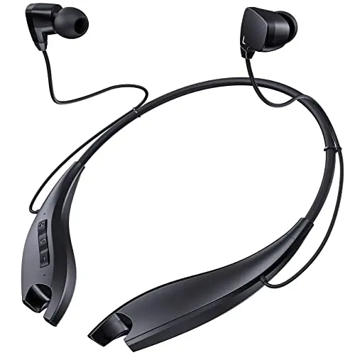 Bluetooth-наушники YOSDOM с шейным ремешком, наушники для шеи с временем воспроизведения 24 часа+, Bluetooth-гарнитура с вибрацией вызова, беспроводные наушники с дизайном челюсти акулы + шумоизоляция / встроенный микрофон / водонепроницаемость IPX7 - YOSDOM
