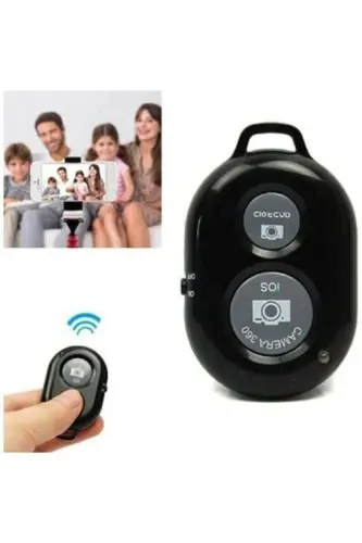Bluetooth Remote Photo and Video Shooting Control Battery Compatible with All Phones-BT REMOTE BLACK - 9