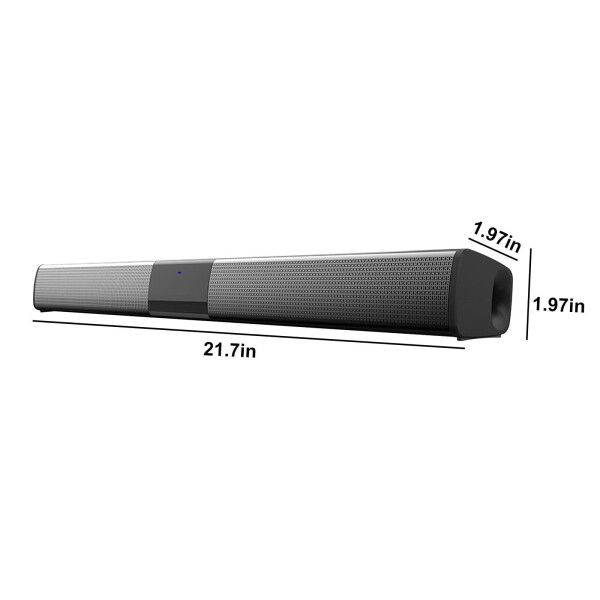 Bluetooth Soundbar TV Hoparlörü HIFI Süper Baslı Subwoofer 3D Ses Çubuğu Ev Sinema Sistemi Bilgisayar Akıllı Telefonlar İçin Uzaktan Kumandalı 4 x 5W Kompakt Ses Çubuğu - 10