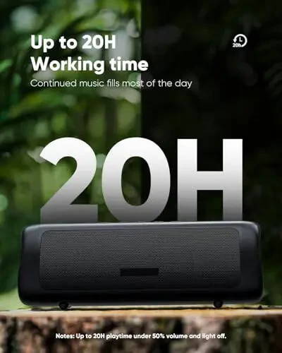 Bluetooth Speaker with HD Sound, Portable Wireless, IPX5 Waterproof, Up to 24H Playtime, TWS Pairing, BT5.3, for Home/Party/Outdoor/Beach, Electronic Gadgets, Birthday Gift (Black) - 4